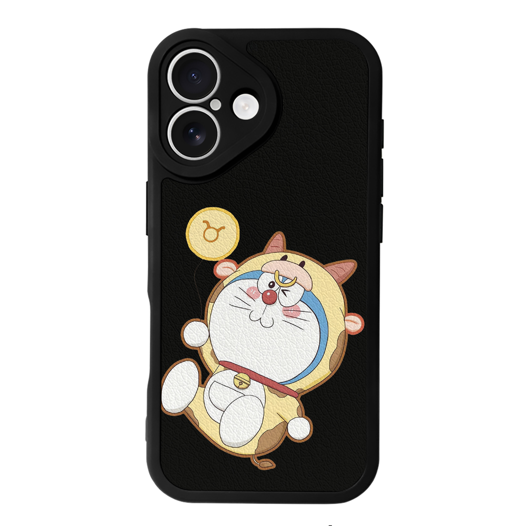 （画像用） ドラえもん Doraemon 【iPhone 16シリーズ対応】シリコンスマホケース（レザー調） 材質：シリコン